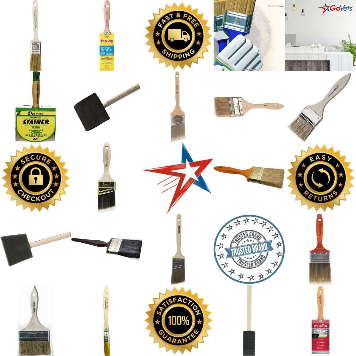 A selection of Paint Brushes and Mitts products on GoVets