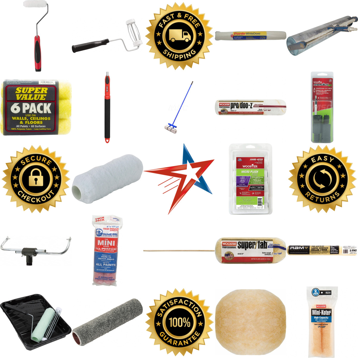 A selection of Paint Rollers and Accessories products on GoVets