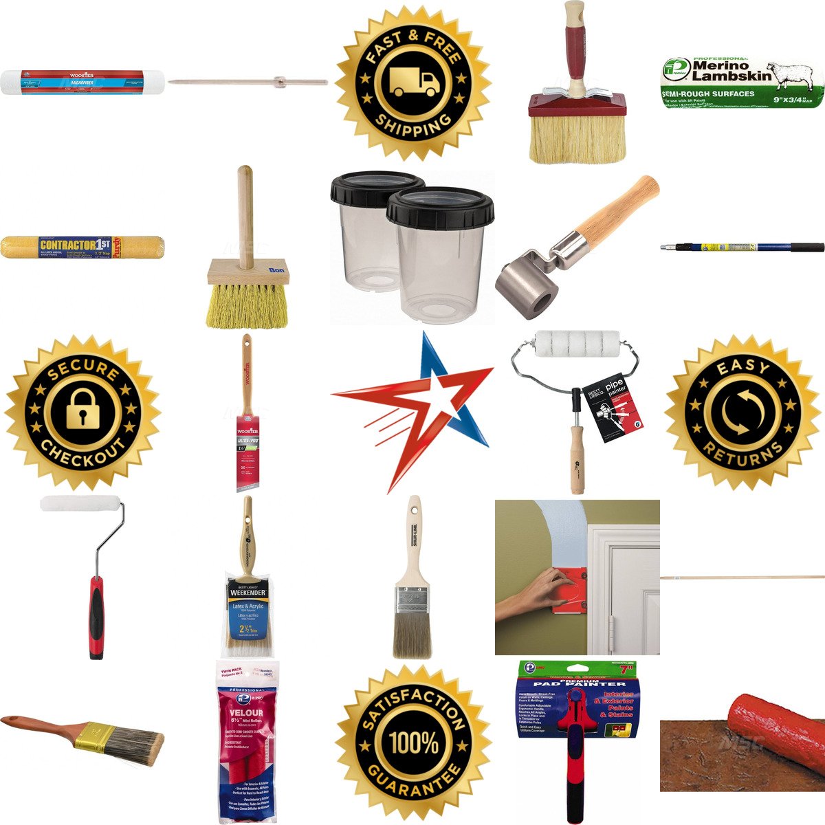 A selection of Paint Brushes Rollers and Sprayers products on GoVets