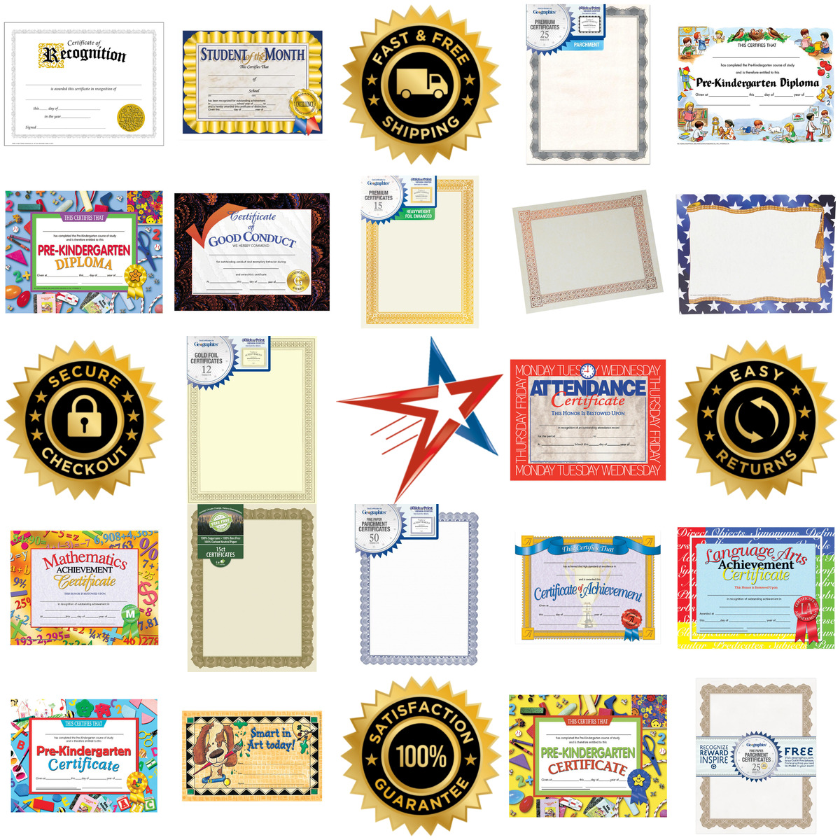 A selection of Certificates products on GoVets