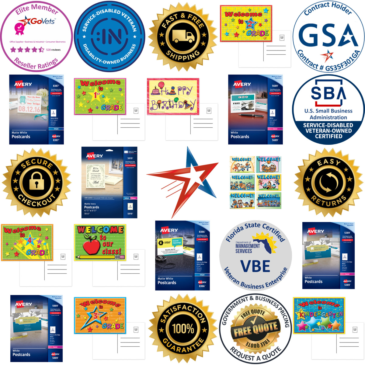 A selection of Post Cards products on GoVets