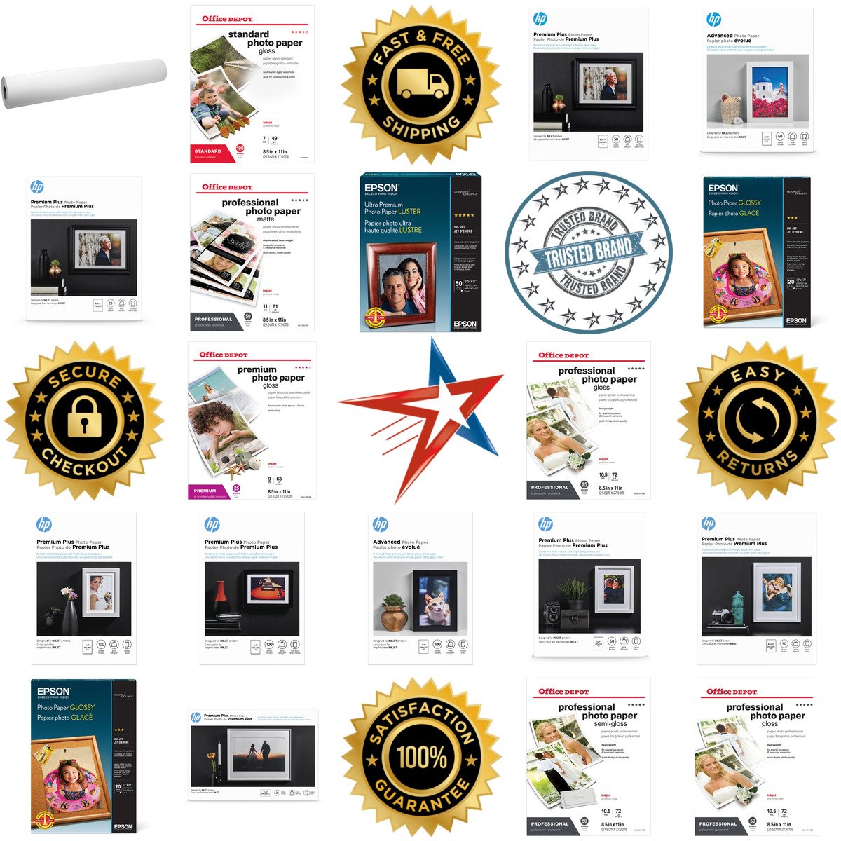 A selection of Photo Printer Paper products on GoVets