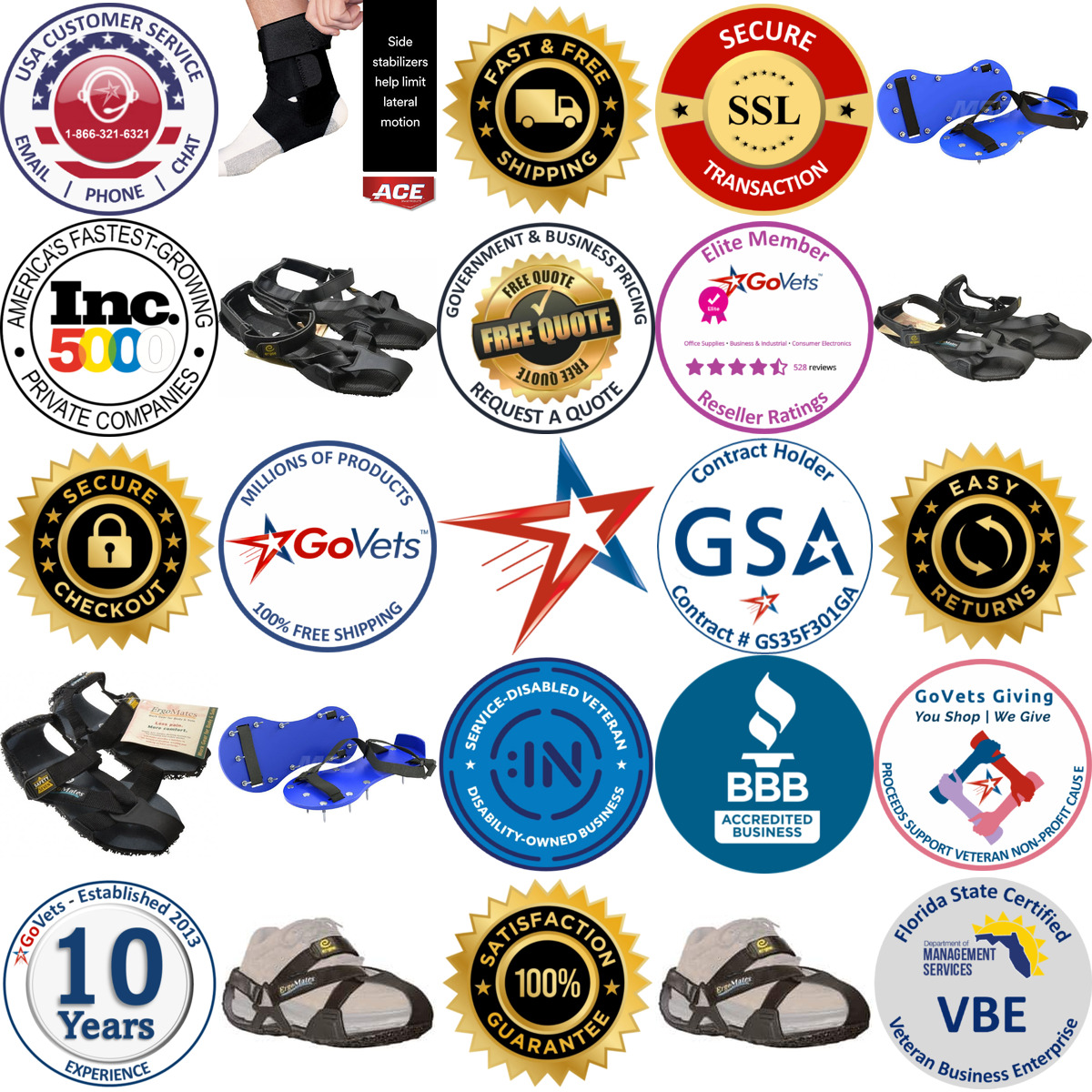 A selection of Ankle Supports products on GoVets