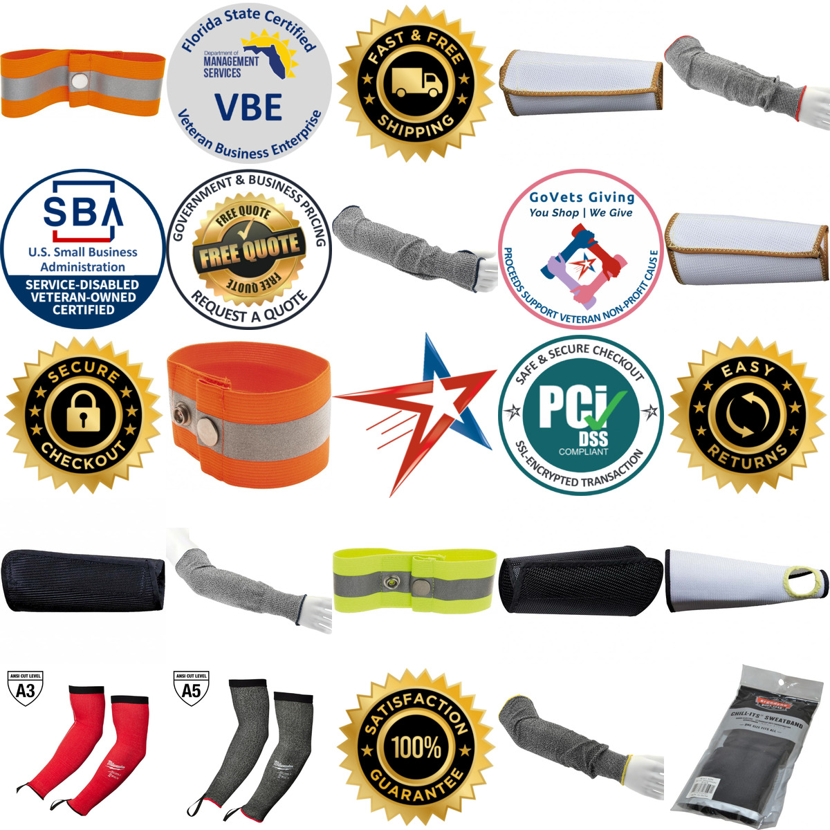 A selection of Arm and Wrist Bands products on GoVets