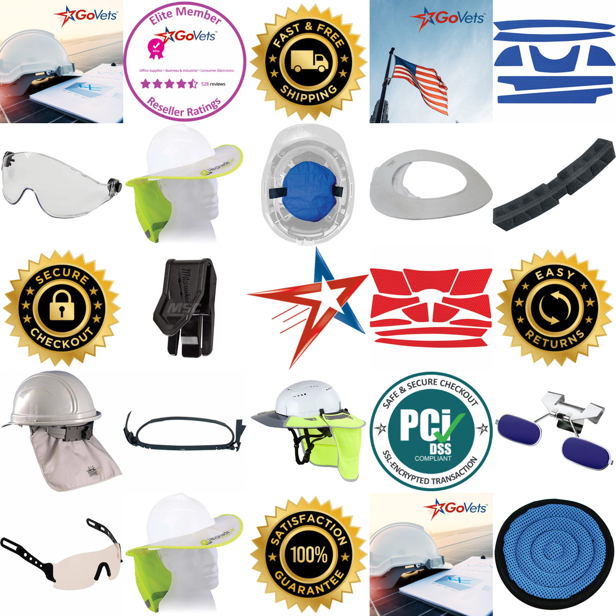 A selection of Hard Hat Accessories products on GoVets