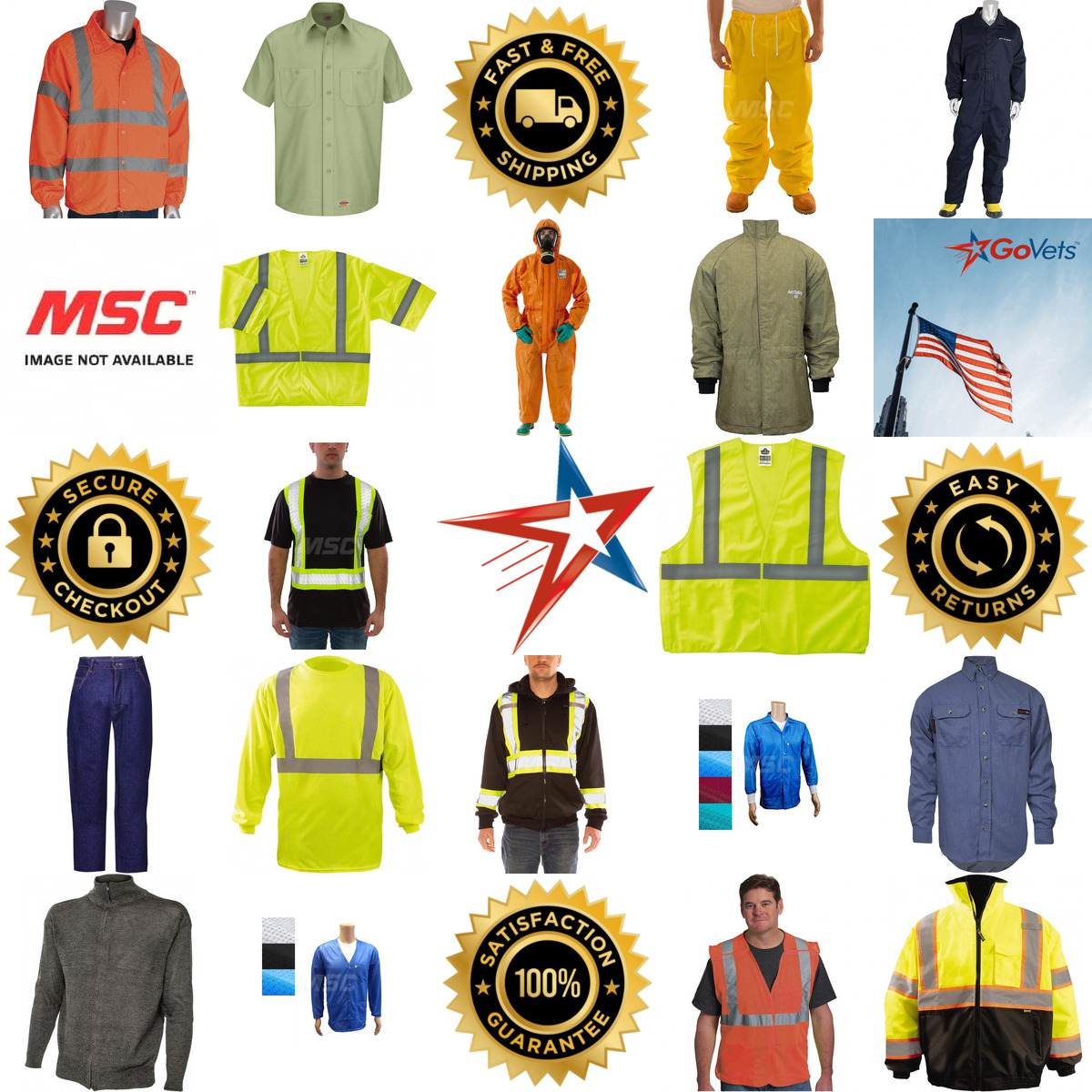 A selection of Work Clothing and Outerwear products on GoVets