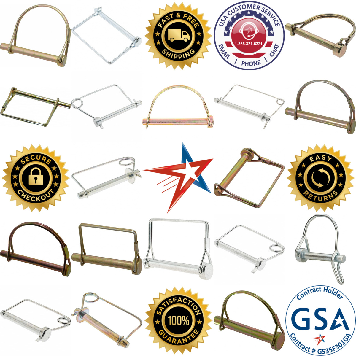 A selection of Snap and Locking Pins products on GoVets