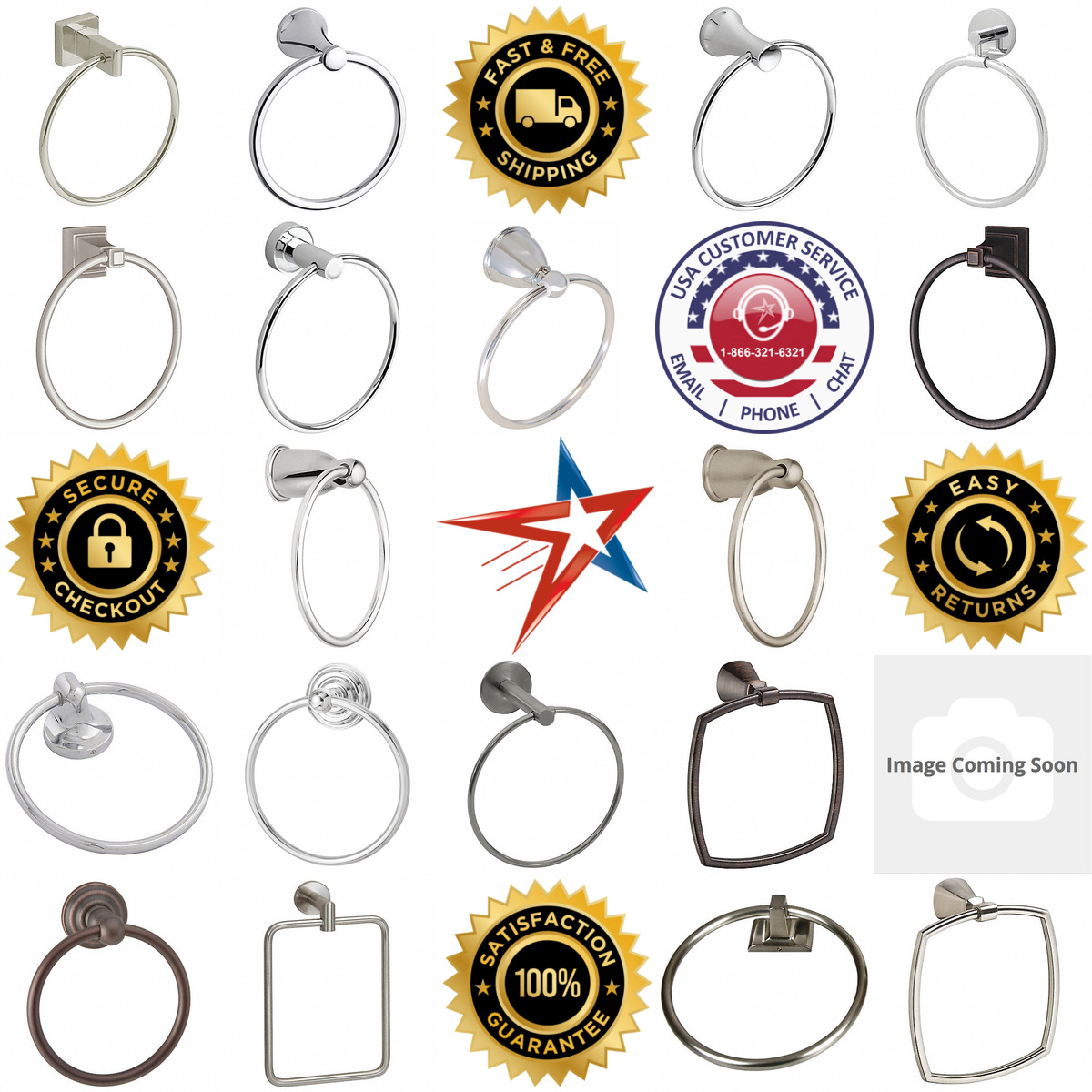 A selection of Towel Rings products on GoVets