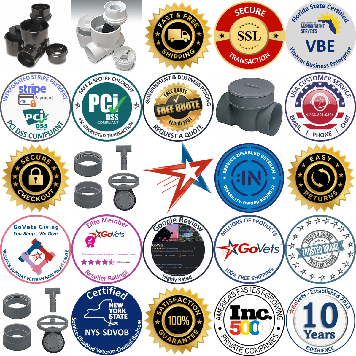 A selection of Backwater Valves products on GoVets