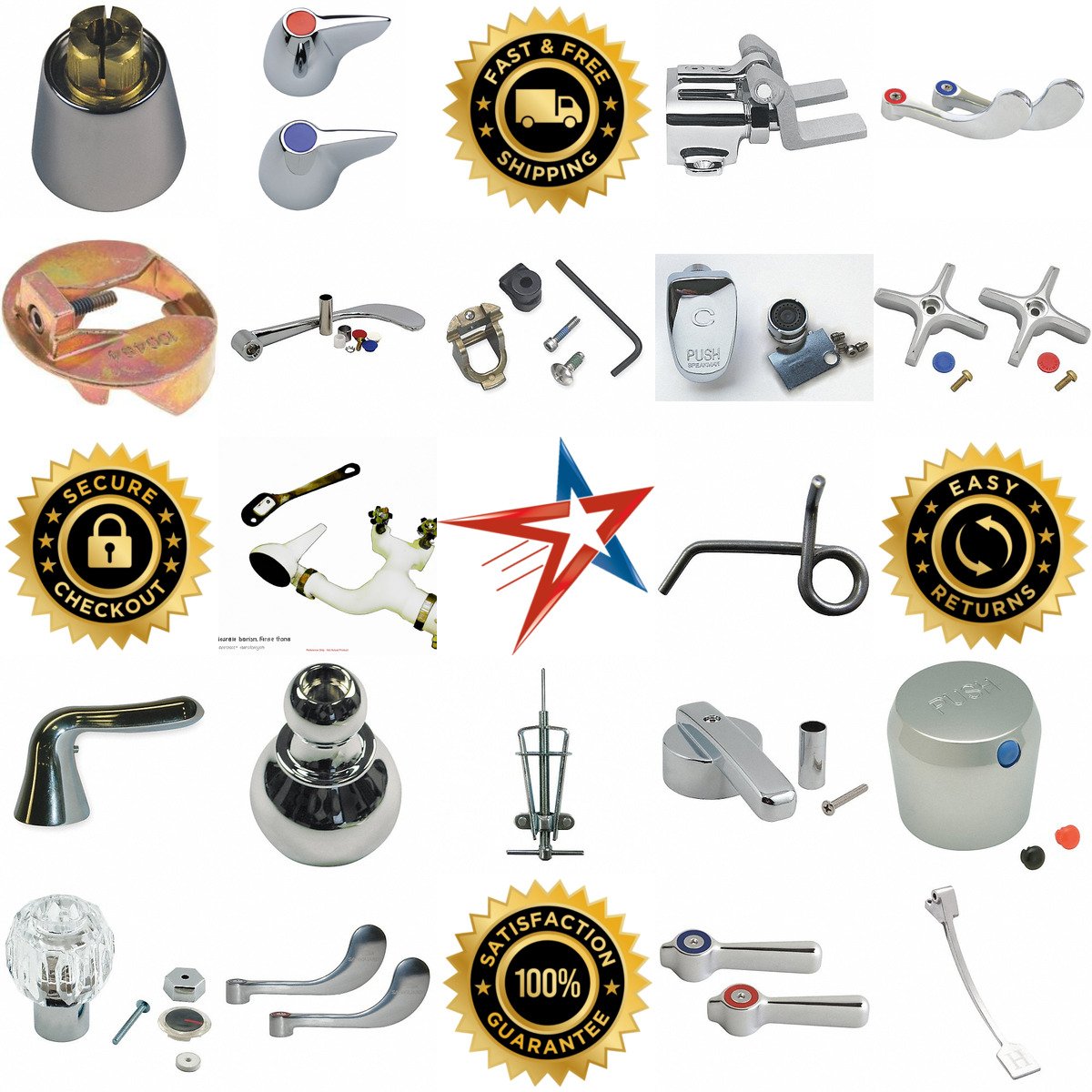 A selection of Faucet Handles and Foot Pedals products on GoVets