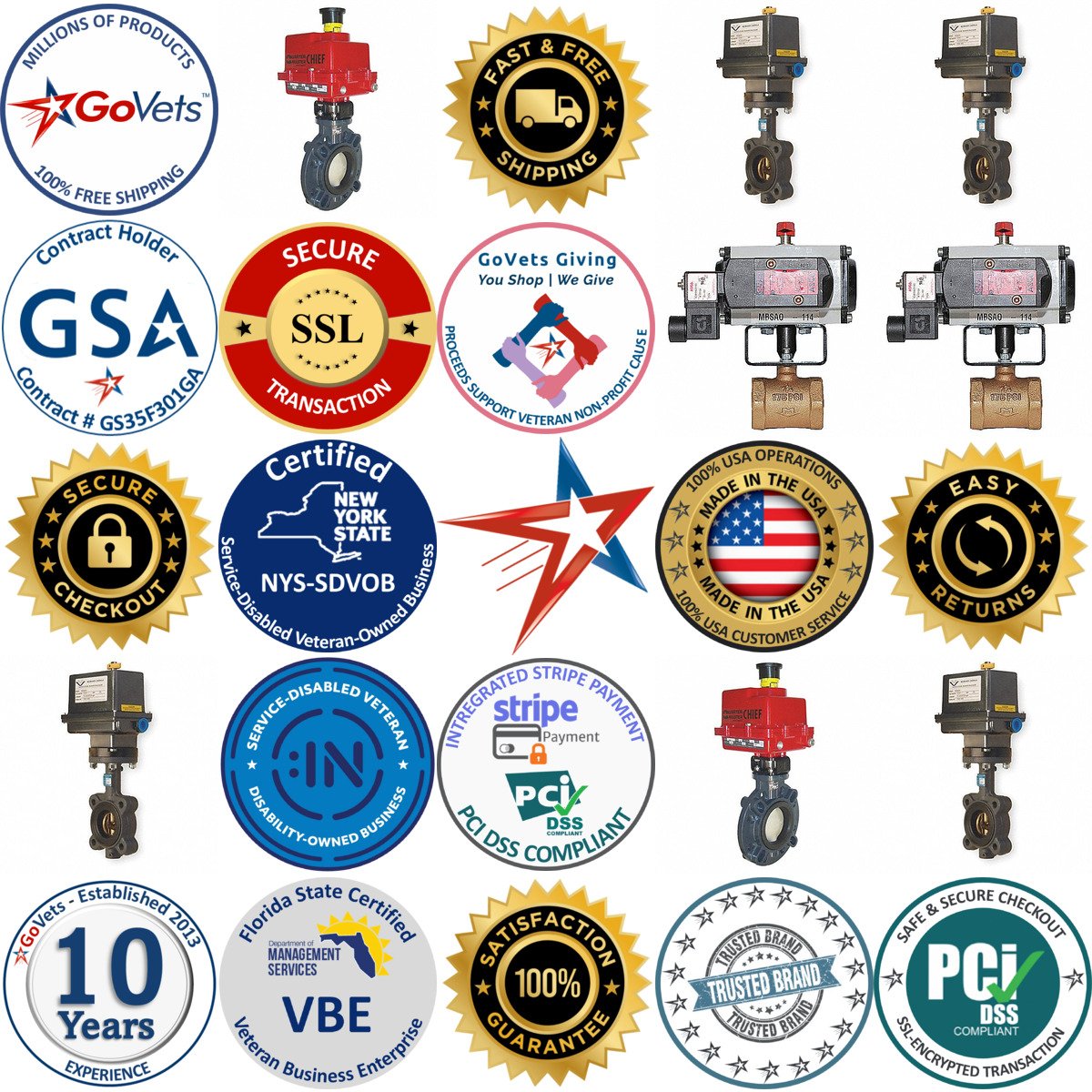 A selection of Electrically Actuated Butterfly Valves products on GoVets