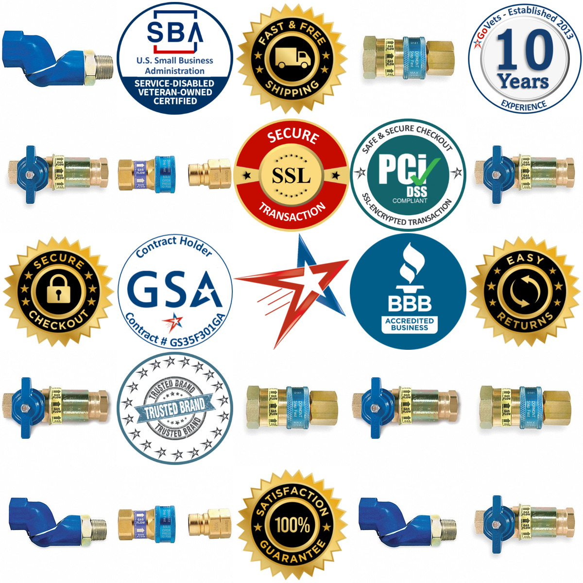 A selection of Gas Connector Fitting products on GoVets