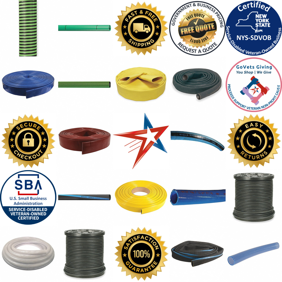 A selection of Bulk Water Suction and Discharge Hoses products on GoVets