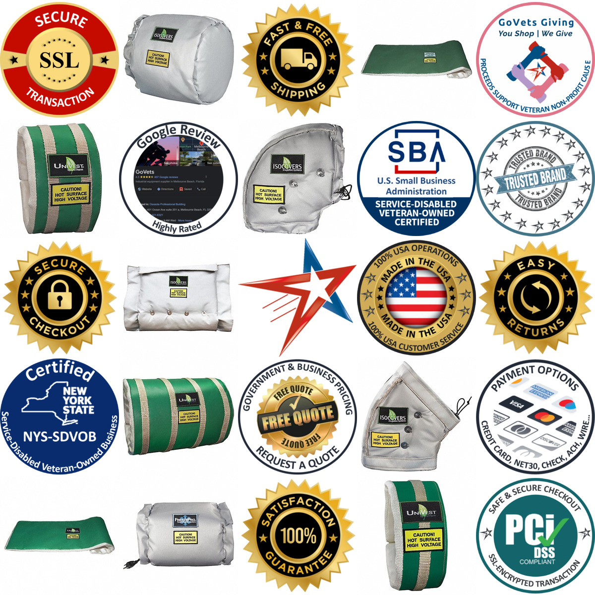 A selection of Insulated Pipe Jackets and Blankets products on GoVets