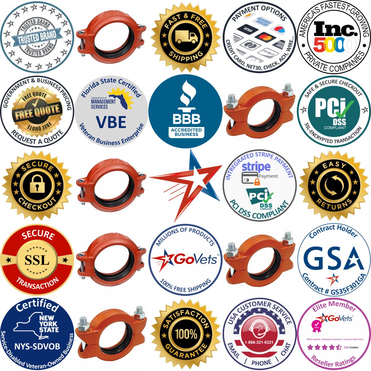 A selection of Ductile Iron Pipe Fittings products on GoVets