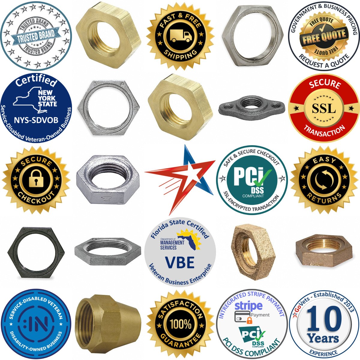 A selection of Metal Pipe Fitting Nuts products on GoVets