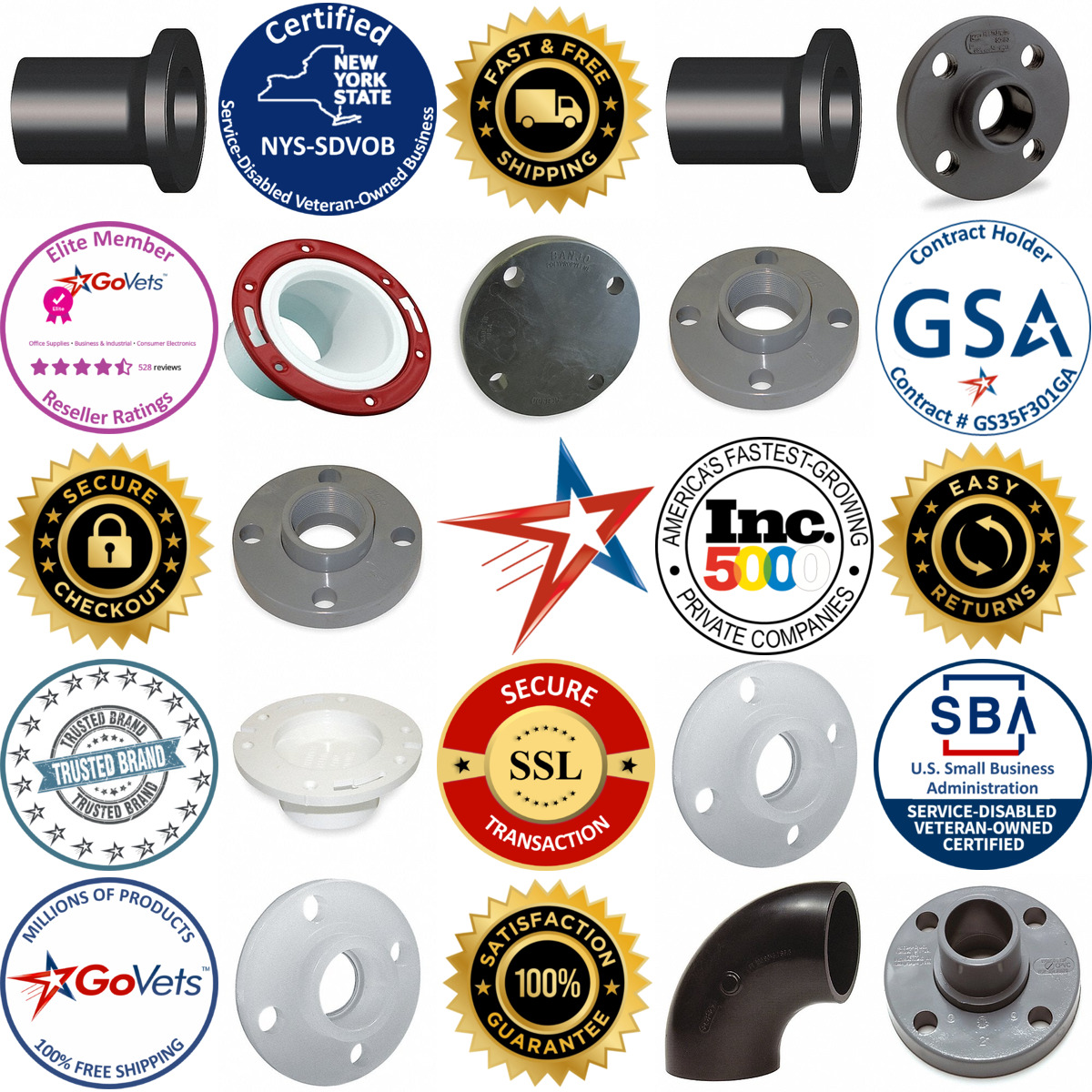 A selection of Plastic and Synthetic Pipe Flanges products on GoVets