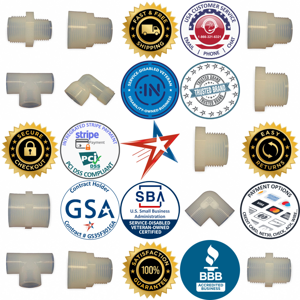 A selection of Plastic Tube Fittings products on GoVets