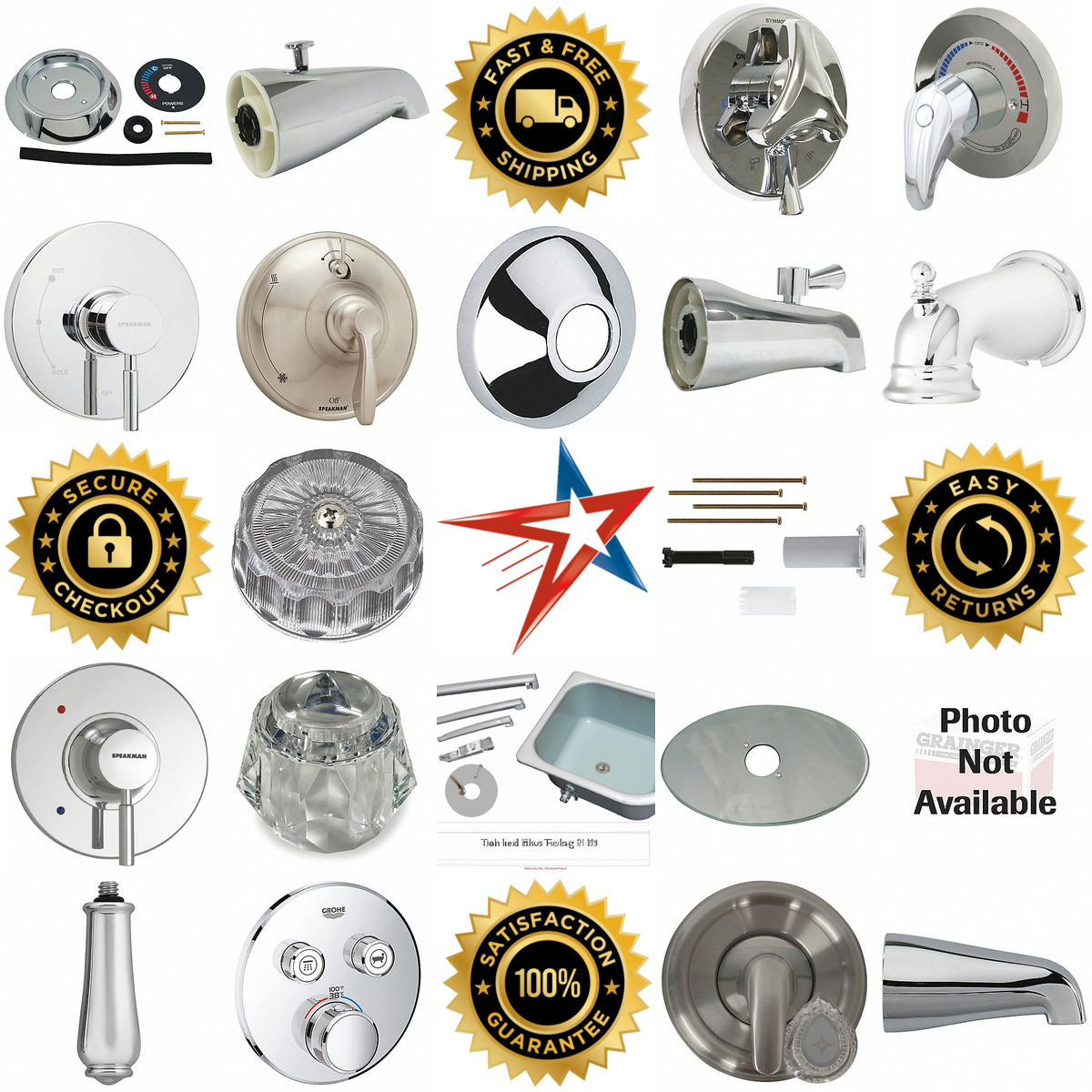 A selection of Tub and Shower Handles Trim Plates and Trim Kits products on GoVets