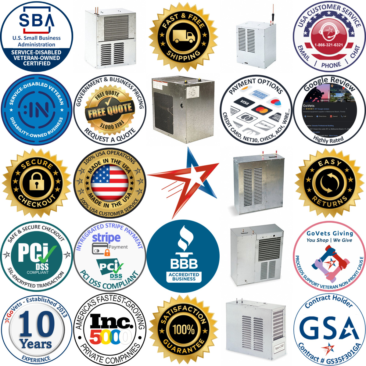 A selection of Water Chillers products on GoVets