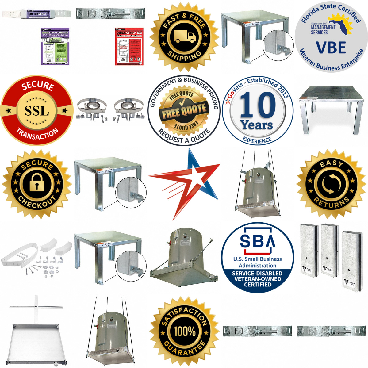 A selection of Water Heater Supports and Stands products on GoVets