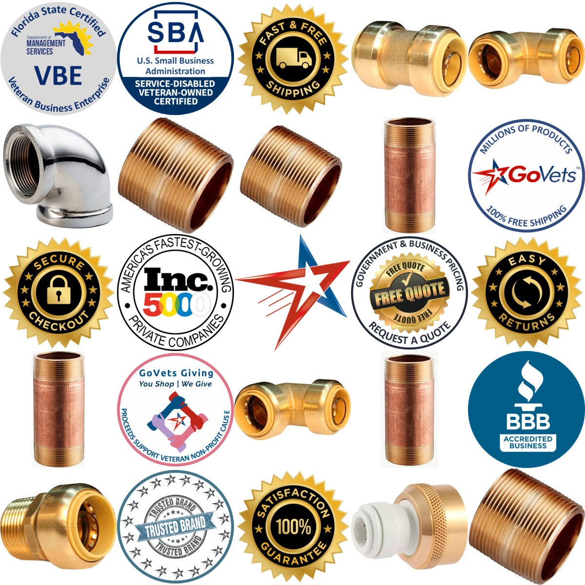 A selection of Brass products on GoVets