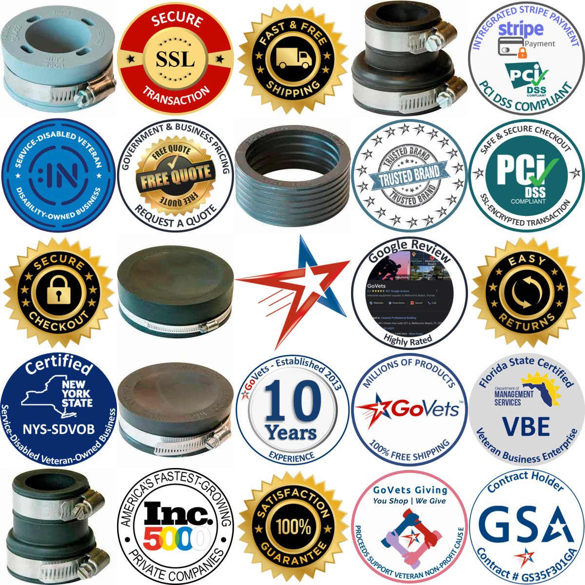 A selection of Rubber products on GoVets