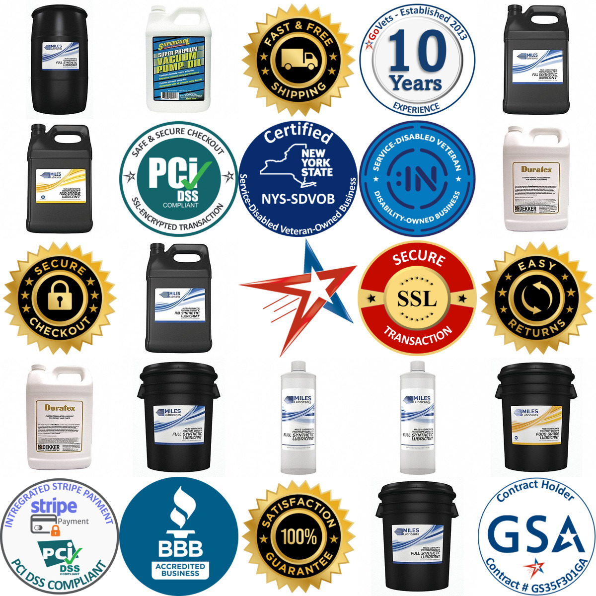 A selection of Air Compressor Oil products on GoVets