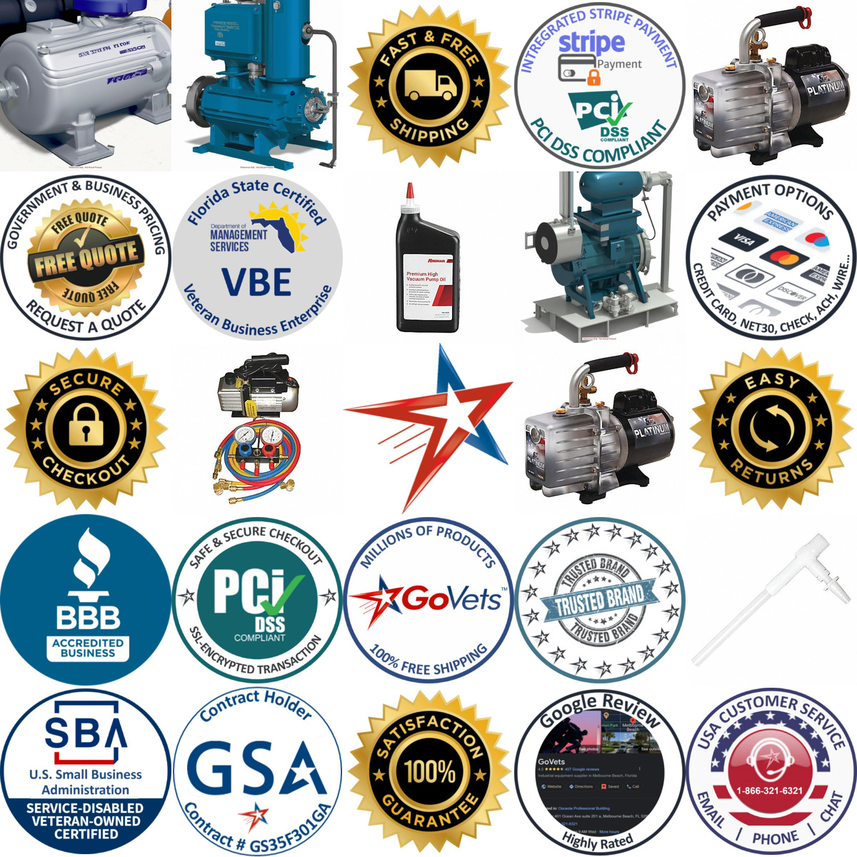 A selection of Air Operated Vacuum Pumps products on GoVets