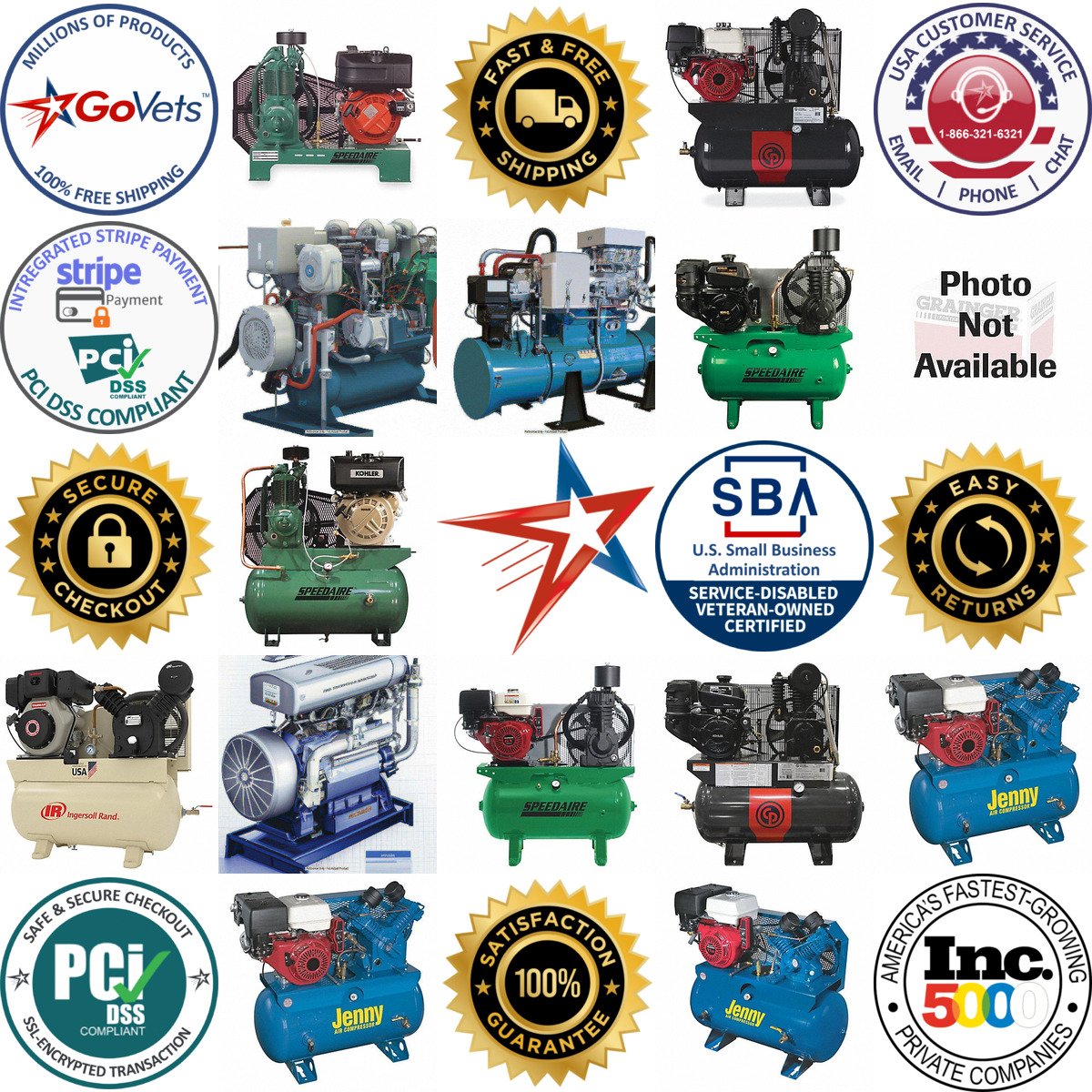 A selection of Stationary Gas Engine Air Compressors products on GoVets