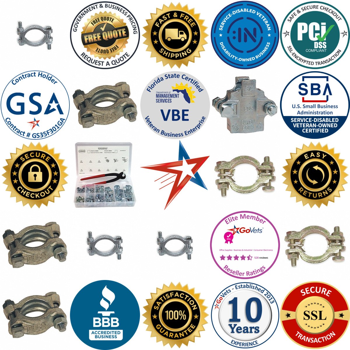 A selection of Bolt Clamps products on GoVets