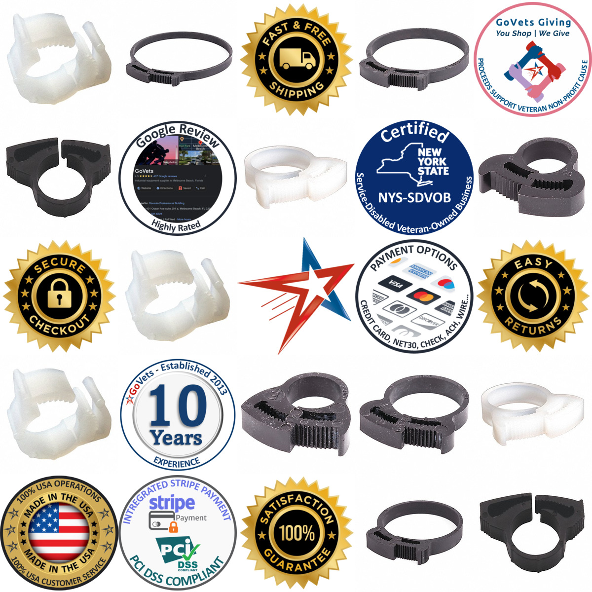 A selection of Snap Grip Hose Clamps products on GoVets