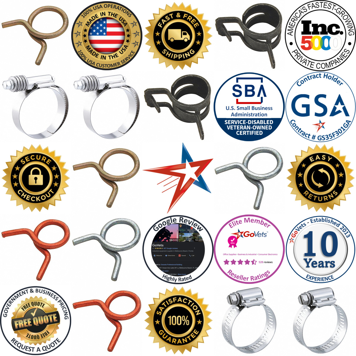 A selection of Spring Hose Clamps products on GoVets