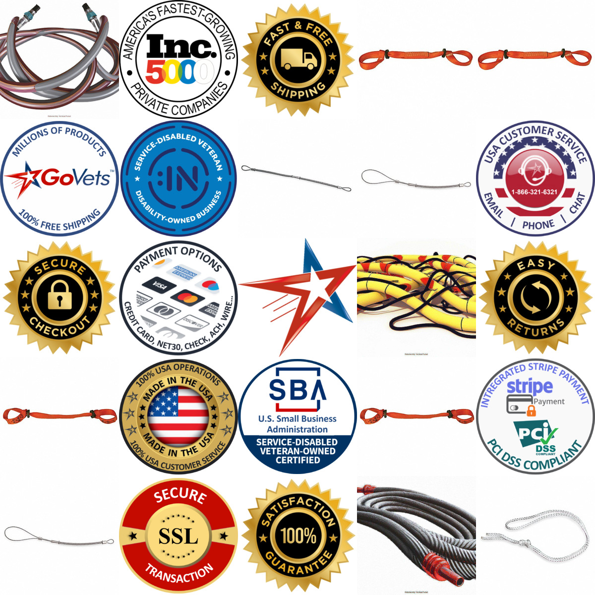 A selection of Hose Safety Cables products on GoVets