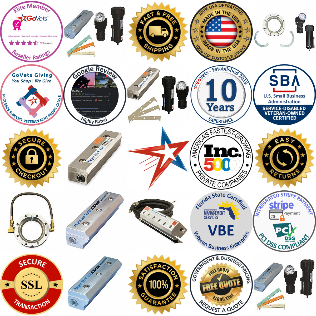 A selection of Air Knives products on GoVets