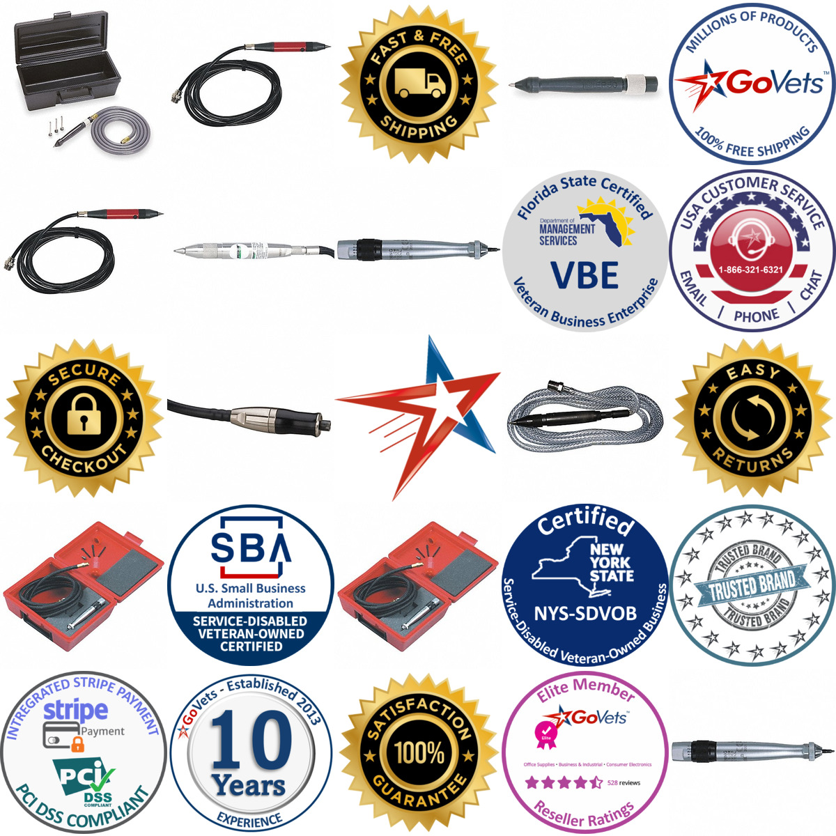 A selection of Air Powered Engraving Pens products on GoVets