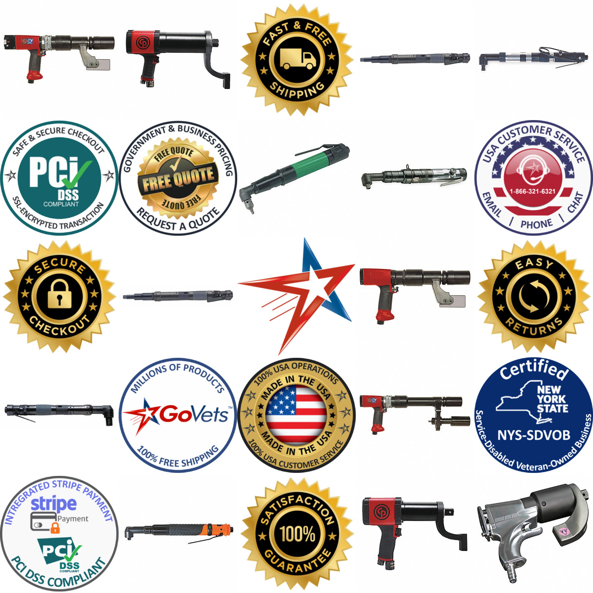 A selection of Air Powered Torque Wrenches and Nutrunners products on GoVets