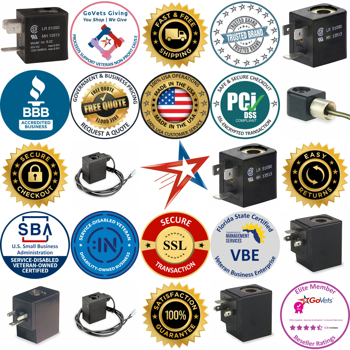 A selection of Solenoid Coils products on GoVets