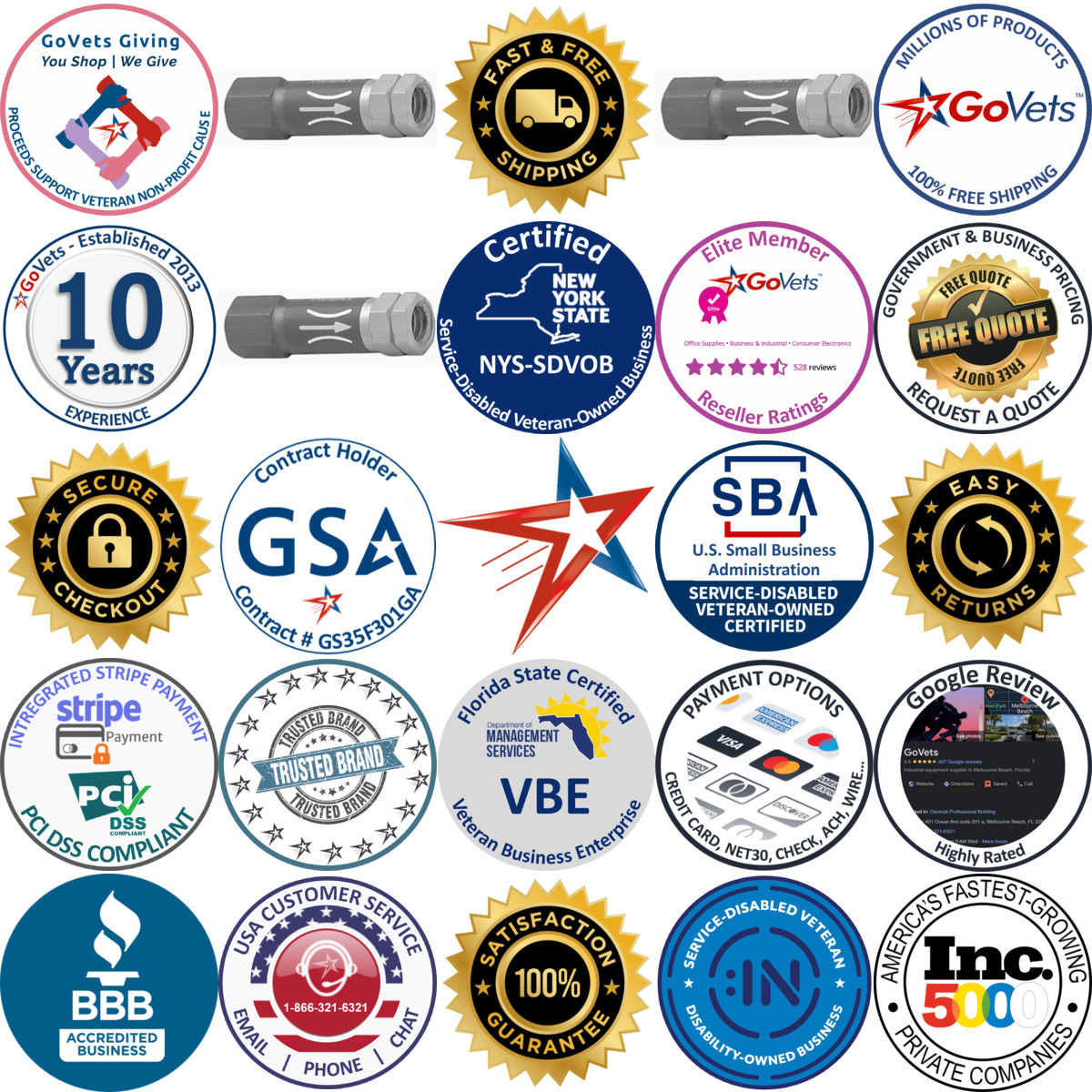 A selection of Inline Restrictors products on GoVets