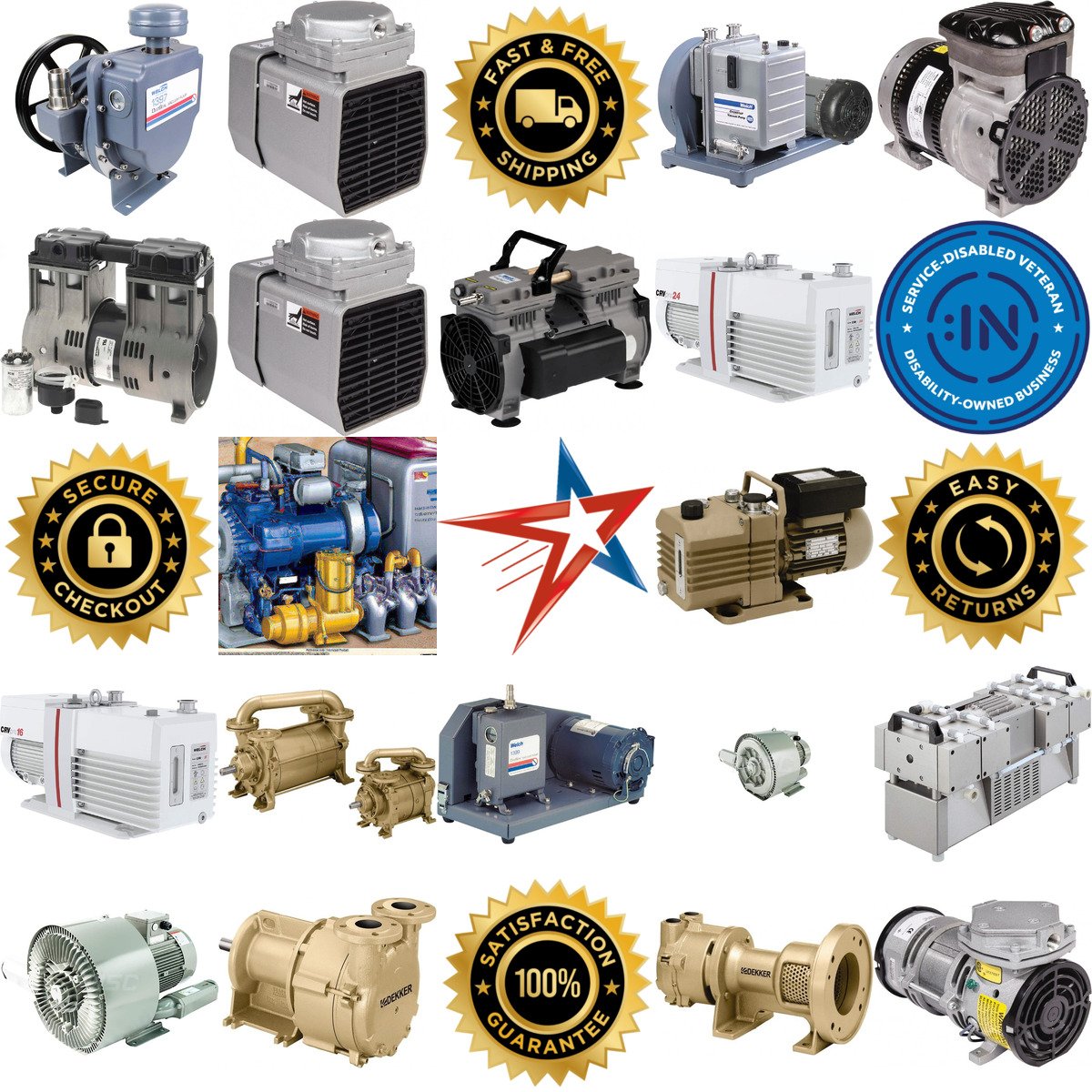 A selection of Vacuum Pumps and Compressors products on GoVets