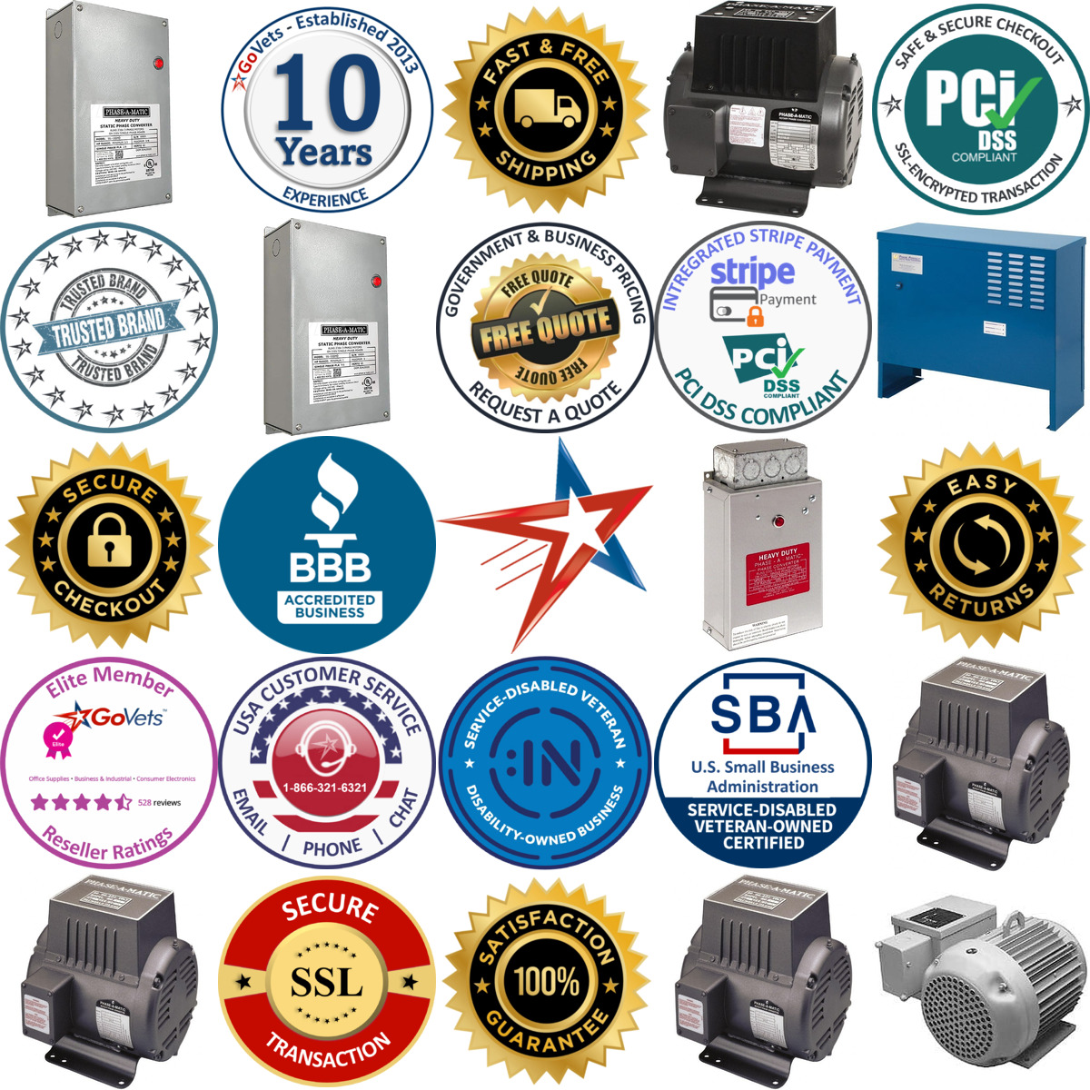 Millions of Products A selection of Phase Converters products on GoVets