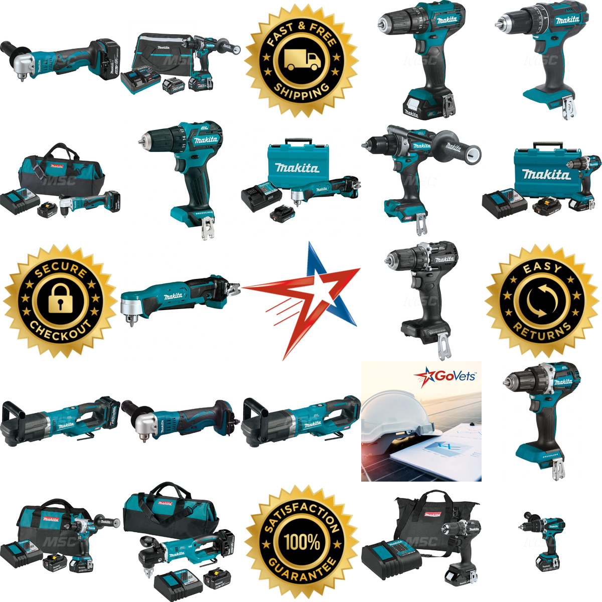 A selection of Makita products on GoVets