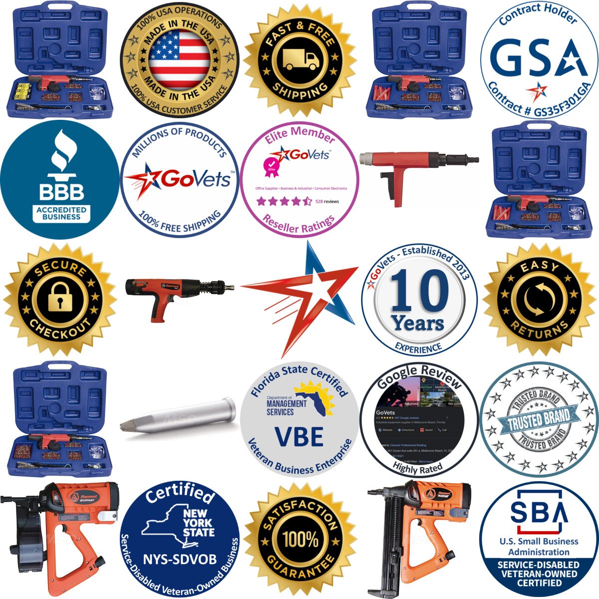 A selection of Powder Actuated Fastening Tools products on GoVets