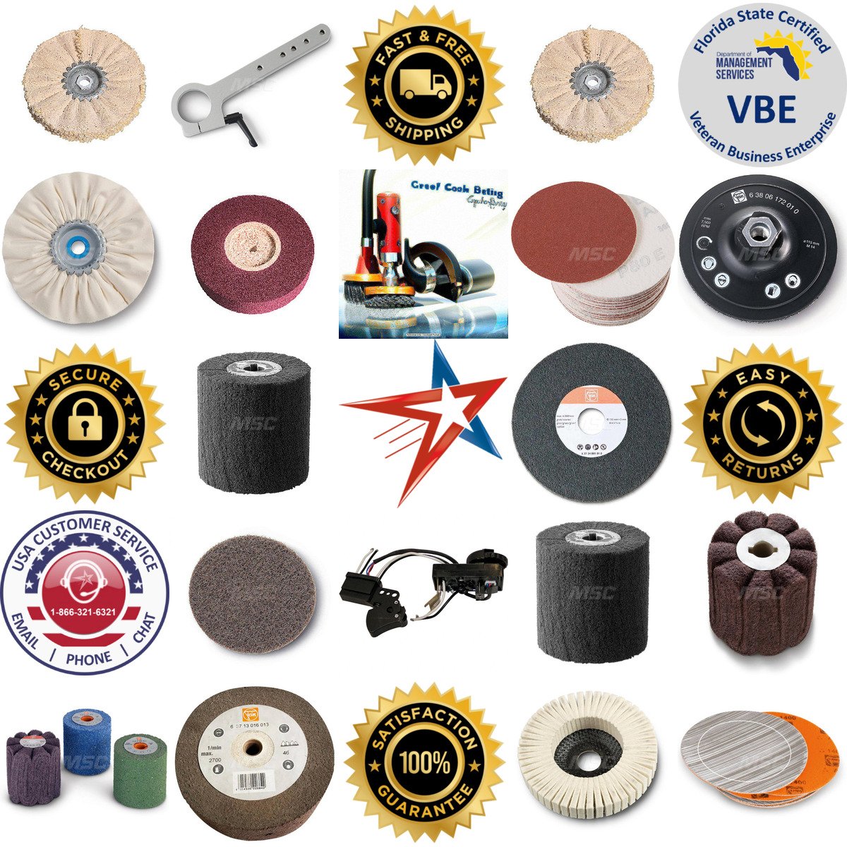 A selection of Handheld Buffer and Polisher Accessories products on GoVets