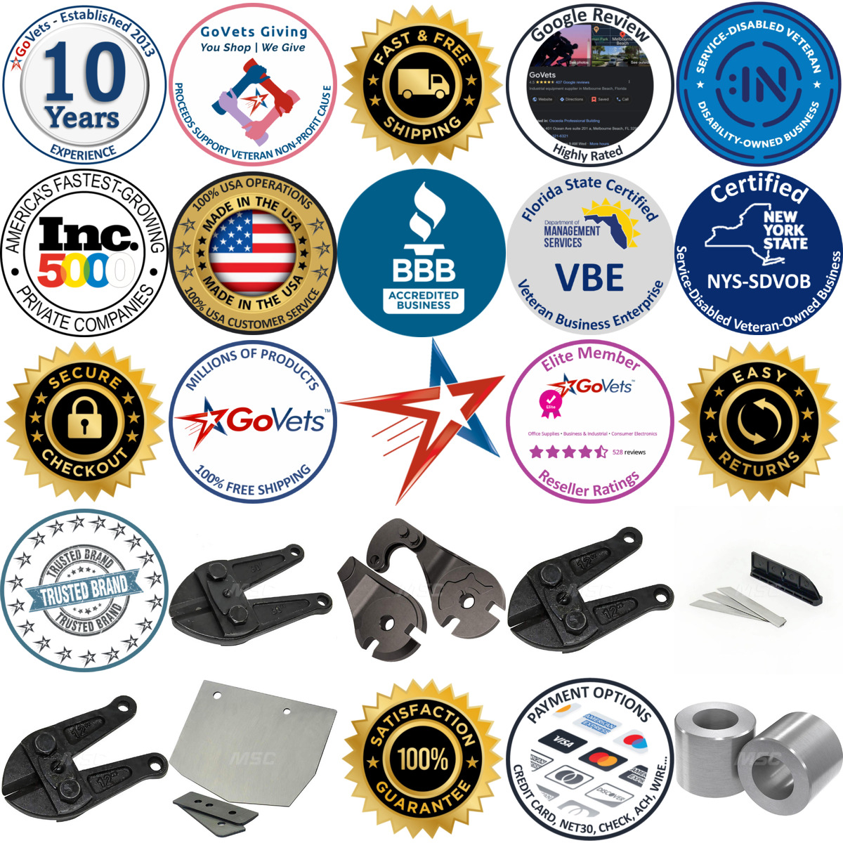 A selection of Bon Tool products on GoVets