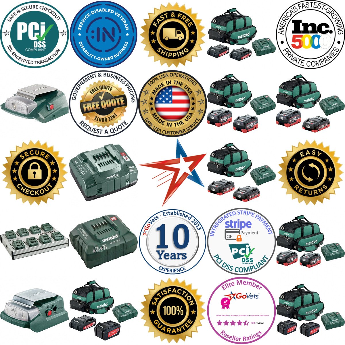 A selection of Metabo products on GoVets