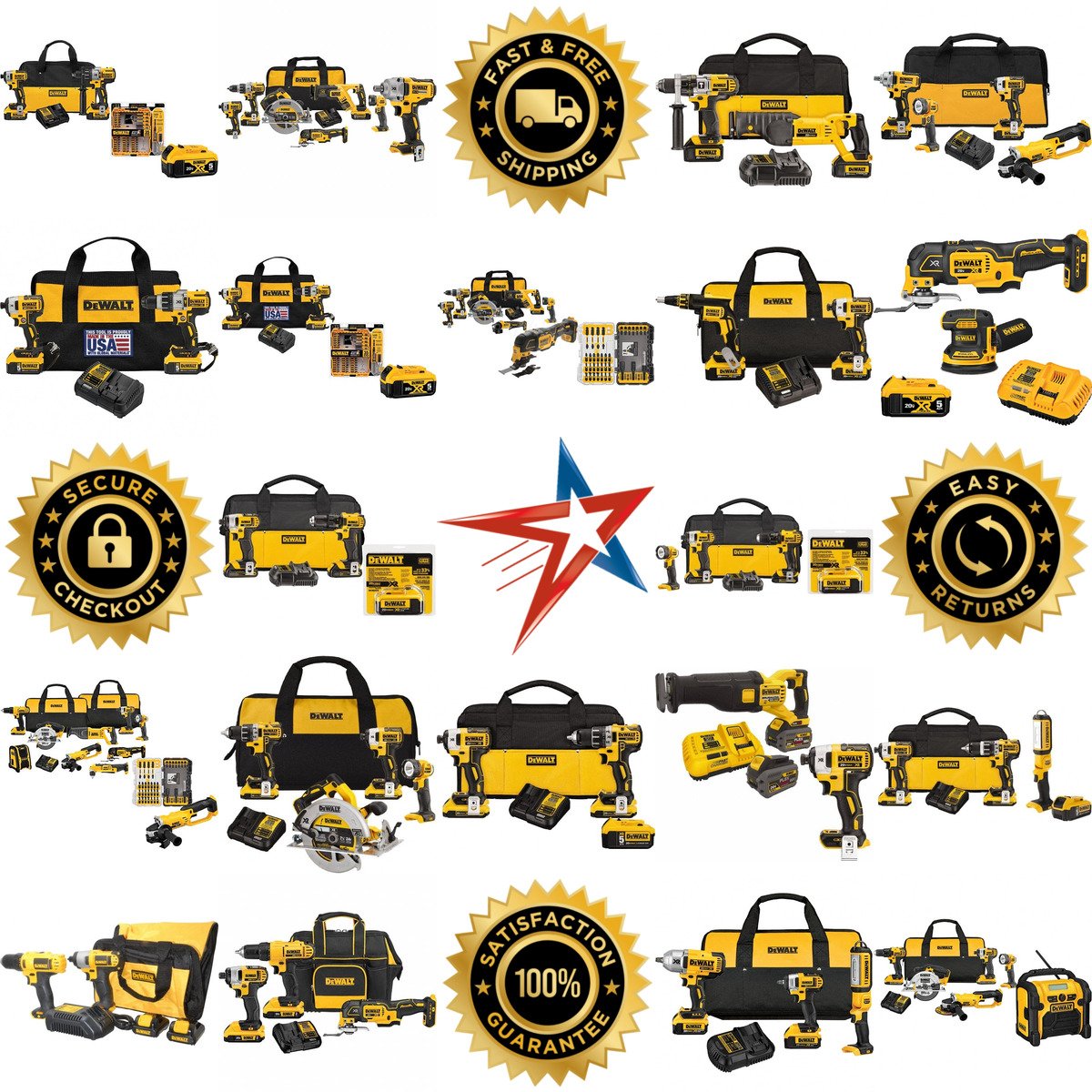 A selection of Dewalt products on GoVets