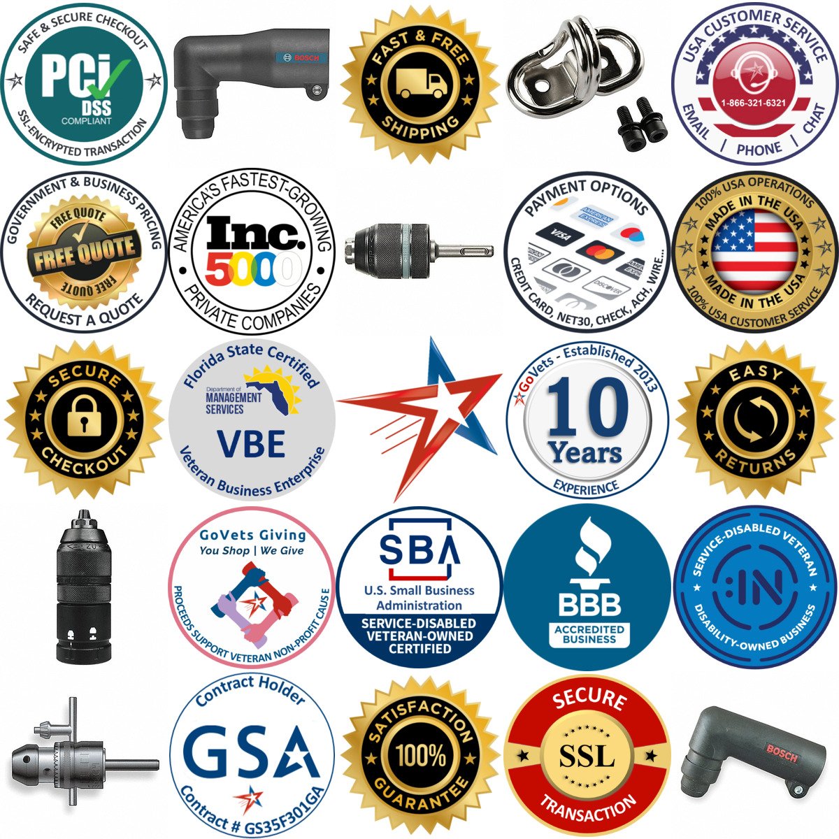 A selection of Rotary Hammer Adapters and Attachments products on GoVets