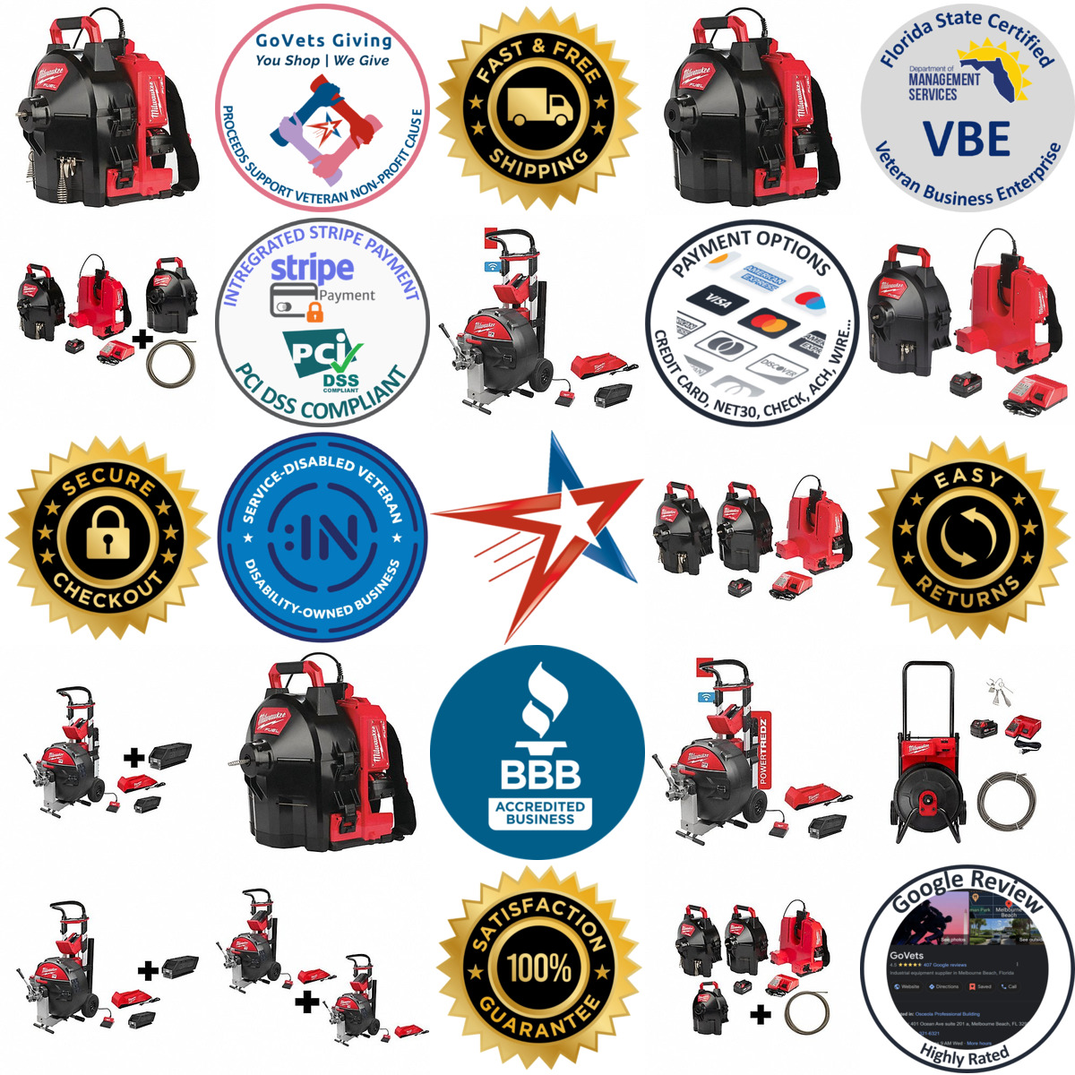 A selection of Cordless Drum Drain Cleaning Machines products on GoVets