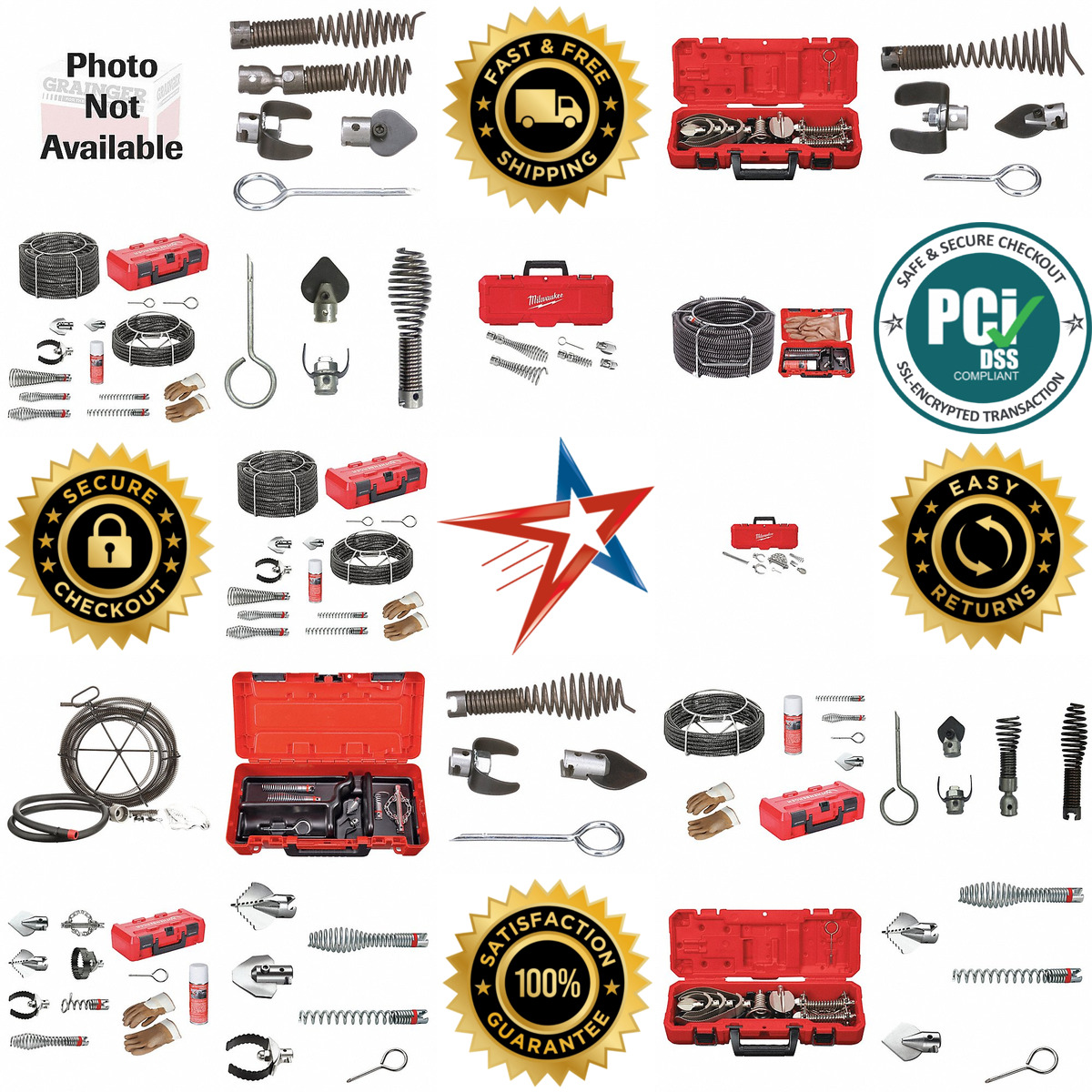 A selection of Drain Cleaning Auger Cutter and Cable Kits products on GoVets